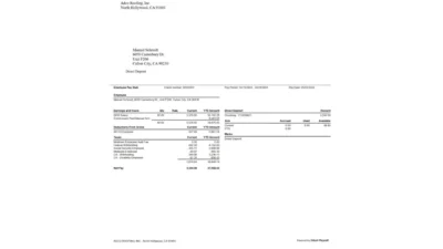 USA Adco Roofing Paystub Word And PDF Template (6 Pages)