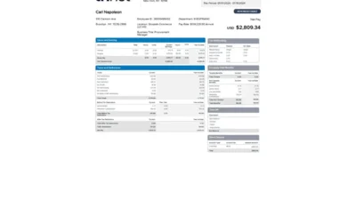 USA TriNet Earnings Statement Word And PDF Template