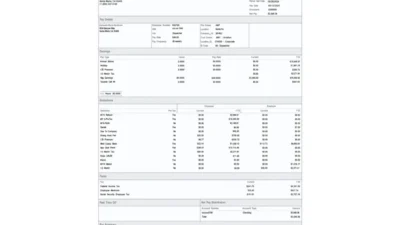 United States Frontier Airlines Paystub Template In word And PDF Format