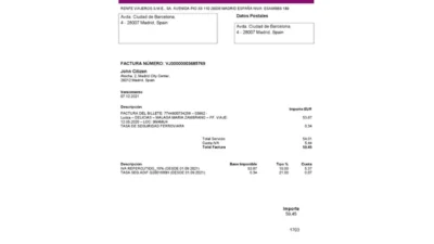 Latvia Renfe Utility Bill Template In Word And PDF Format