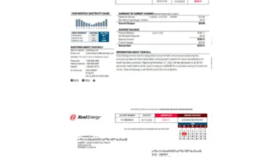 Colorado Excel Energy utility Bill Word And PDF format (version2024)
