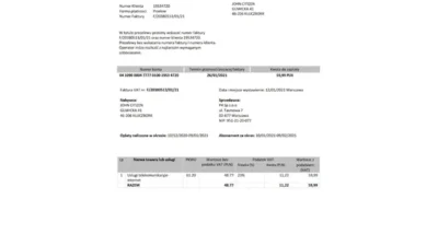 Poland Play Utility Bill Template In Word And PDF Format