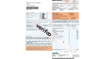 Argentina Metrogas utility bill Word And PDF Template