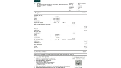 Indonesia Karawaci Bill Template