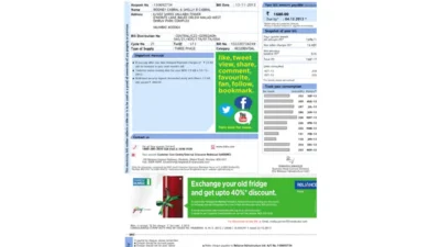 Free Download Mumbai Reliance Energy Bill template