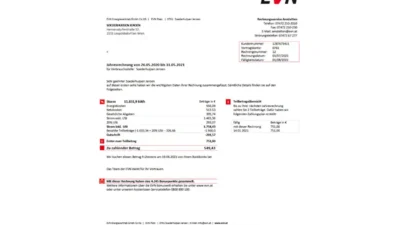 Austria EVN Template in Word and PDF Format