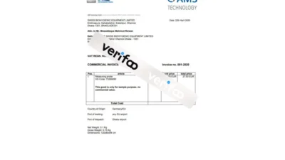 Swiss invoice template