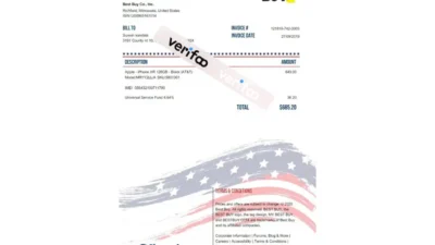 BestBuy shop iPhone XR Invoice Template