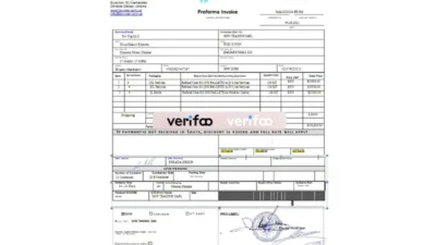 Fake Ukraine Invoice Template in MS word Format