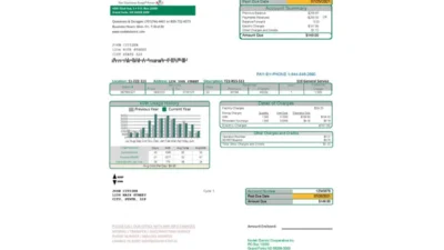 USA North Dakota Nodak Electric Cooperative Utility Bill Word And PDF Template