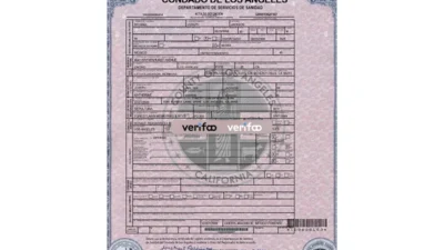 California state death certificate Template Spanish Version in Word And PDF Format