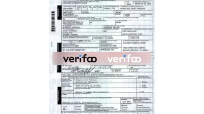 USA Ohio death certificates Template