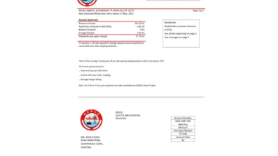 Pakistan Quetta Electric Supply Company Electricity Utility Bill Word And PDF Template
