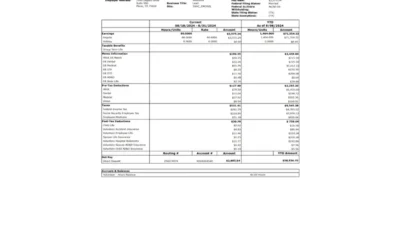 USA FinThrive Paystub Word And PDF Template