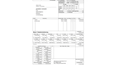 Germany payroll Template in Word And PDF Format