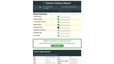 USA Vehicle History Report On VIN