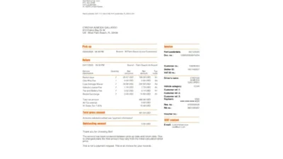 USA Sixt Rent a Car Invoice Word And PDF Template (2 Pages)