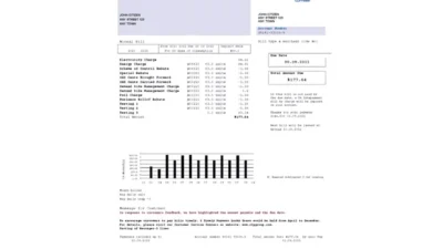 Hong Kong CLP Power Hong Kong Limited Utility Bill Word And PDF Template