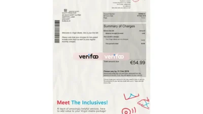 Ireland Utility Bill Psd Template