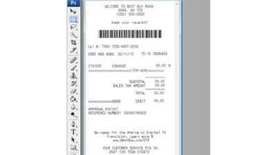 EBGAME -Fake Receipt psd template