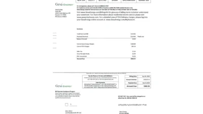 USA Texas Gexa Energy Utility Bill Template In Word Format