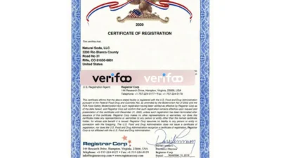 USA certificate of registration Word and PDF template