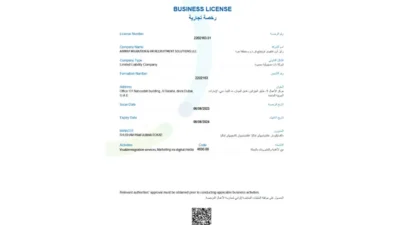 Dubai Trade License Template in Word and PDF Format