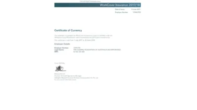 Proof of worksafe employer liability Insurance PSD Template