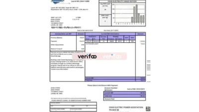 USA Mississippi Dixie Electric Utility Bill Template In Word And PDF Format