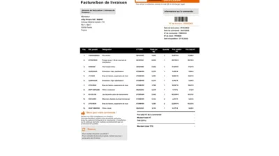 France AUTODOC Invoice Word And PDF Template (2 Pages)