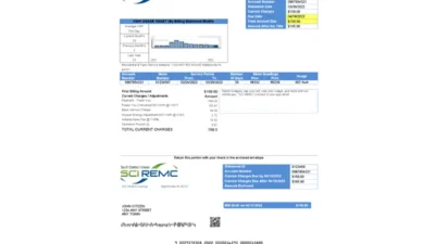 USA Indiana SCI REMC Utility Bill Template In Word And PDF Format
