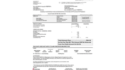 USA Louisiana AEP (Southwestern Electric Power Company) Electricity Utility Bill Word And PDF Template