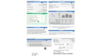 USA Green Mountain Energy Utility Bill Word And PDF Template