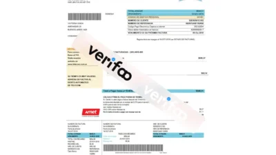 Argentina Telecom utility bill template in word And PDF Format