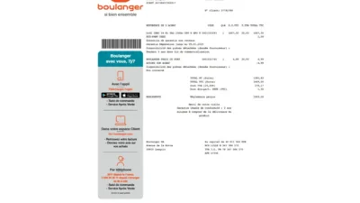 France Boulanger Invoice Template in Word and PDF Format