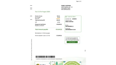 Cyprus Cyta Template in Word and PDF Format