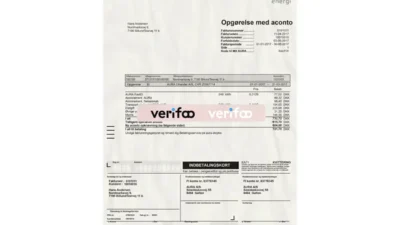 Denmark AURA energy electricity Bill psd Template