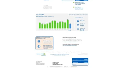 USA Michigan Consumers Energy Utility Bill Template In Word And PDF Format