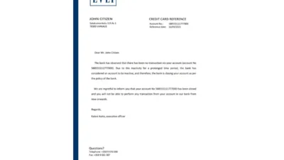 Finland Evli Bank Reference Letter Template