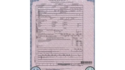 Texas Death Certificate New in word And PDF Format