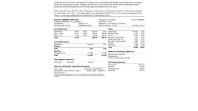 Administaff Paystub Word And PDF template