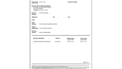 Ontario Master Business License Template in Word and PDF Format