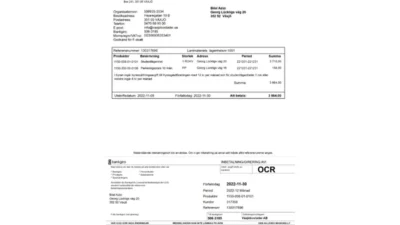 Sweden Växjöbostäder Rent Invoice Word And PDF Template