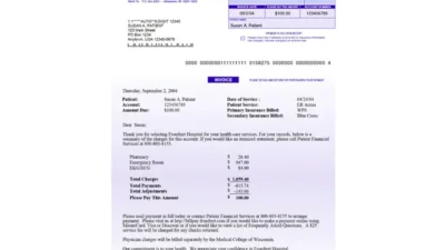 USA Froedtert Hospital Invoice Template