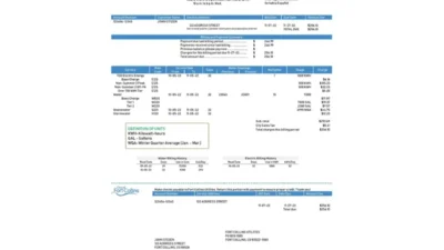 USA Colorado Fort Collins Utilities Utility Bill Template