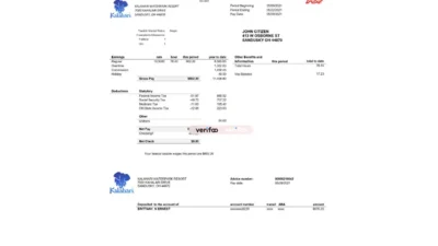USA Ohio Kalahari Waterpark Resort Utility Bill Word And PDF Template