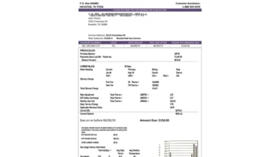 USA Texas Summer Energy easy fillable utility bill template