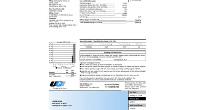 USA UGI Energy Utility Bill In Word And PDF Format (2024 Version)