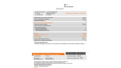 Ivory Coast Orange Côte d’Ivoire Invoice Template in Word and PDF Format