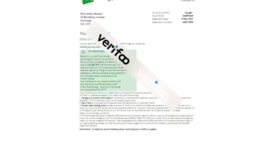 England OVO Energy Utility Bill word And PDF Template